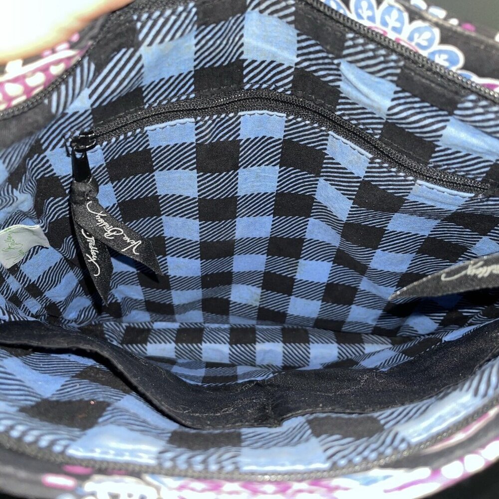 Vera Bradley Retired Winter 2015 Alpine Floral Double Zip Crossbody Flap Mailbag - Picture 10 of 12